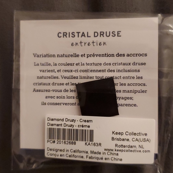 Keep Collective Cream Diamond Druzy charm - Picture 3 of 3